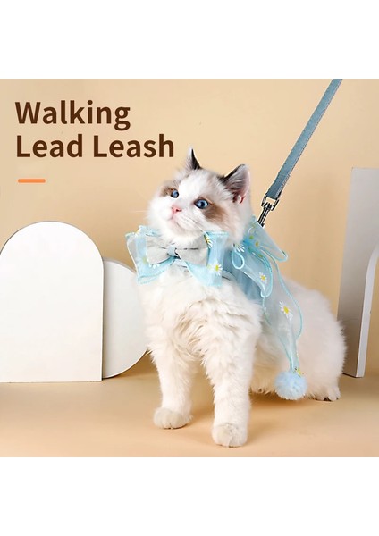 Mavi Stil S Beden Mamy Evcil Hayvanlar Için Yürüyüş Kurşun Tasma Kedi Ayarlanabilir Nefes Köpek Köpek Tasma Kedi Tasmalar Kayış Çekiş Halat Yavru Kedi Koşum Yelek (Yurt Dışından) fırsatları