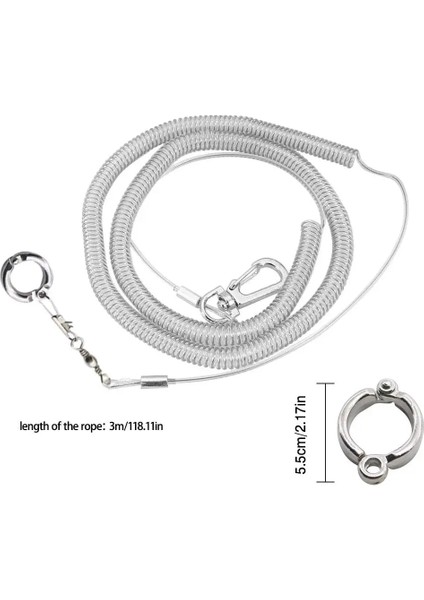 No.6 Tarzı 3m Ultra-Hafif Papağan Kuş Koşum Tasma Anti-Bite Açık Uçan Eğitim Halat Pet Malzemeleri Amerika Papağanı Papağan Papağanı Cennet Papağanı (Yurt Dışından)