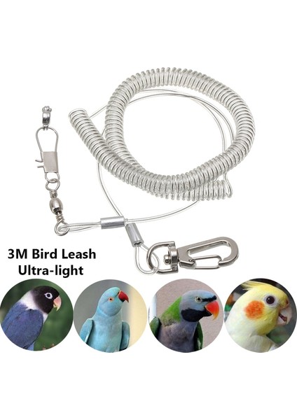 No.5 Tarzı Anti-Bite 3m Bacak Halkalı Papağan Uçan Eğitim Tasma Koşum Ultra-Hafif Halat Dış Mekan Amerika Papağanı Papağanı Starling (Yurt Dışından) fiyatları