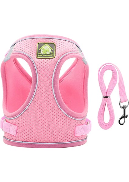 Pembe Tarzı Xl Beden Kedi Koşum Yelek Eğitim Yansıtıcı Pet Göğüs Kemeri Ayarlanabilir Örgü Pet Halat Köpek Tasma Koşum Köpek Yaka Kedi Göğüs Kemeri (Yurt Dışından)