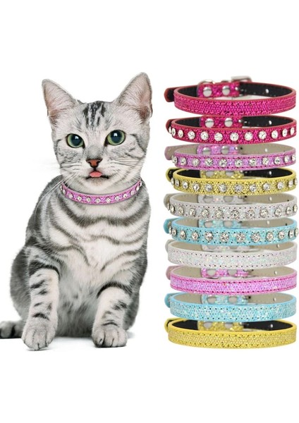 Mavi Stil M Beden Bling Taklidi Deri Yaka Köpek Kedi Pet Aksesuar Kristal Elmas Köpek Yaka Kayışı Küçük Köpekler Için Kedi (Yurt Dışından) fiyatları