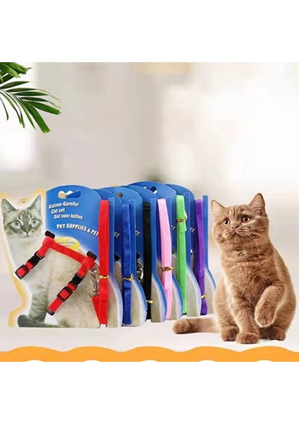 Mavi Stil Kedi Yaka Koşum Tasma Ayarlanabilir Naylon Pet Çekiş Kedi Yavrusu Köpek Halter Yaka Gato Kediler Ürünler Pet Koşum Kemer Kedi Col (Yurt Dışından) fiyatları
