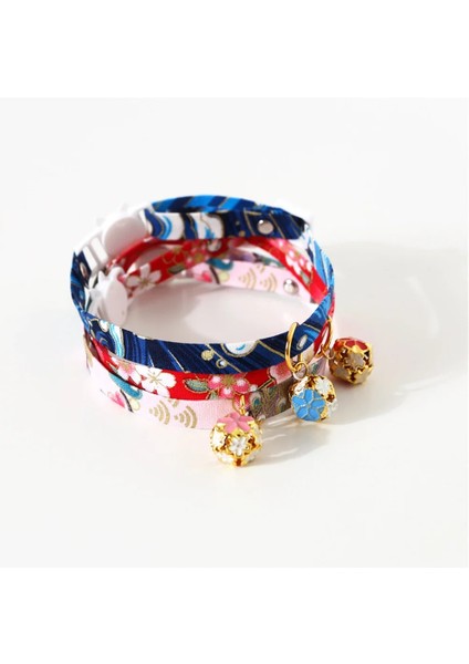 Pembe Stil Yavru Kedi Yavrusu Için Japon Ayarlanabilir Kedi Yaka Çan Pet Yaka ile Pet Moda Kiraz Çiçekleri (Yurt Dışından) fiyatları