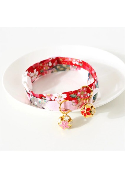 Pembe Stil Yavru Kedi Yavrusu Için Japon Ayarlanabilir Kedi Yaka Çan Pet Yaka ile Pet Moda Kiraz Çiçekleri (Yurt Dışından) modelleri