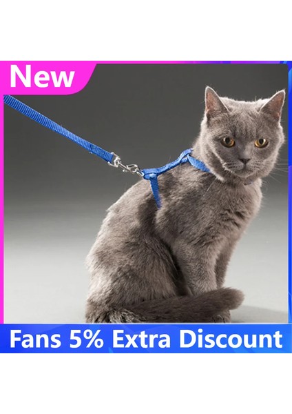 Mavi Stil 1 Adet Yeni Kedi Köpek Tasma ve Ayarlanabilir Yaka Koşum Naylon Pet Çekiş Kedi Yavrusu Halter Kediler Ürünleri Kedi Yavrusu Küçük Köpekler Için (Yurt Dışından) modelleri