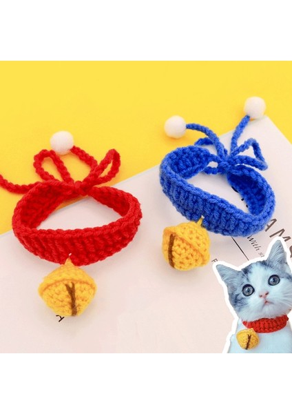 No.2 Tarzı Xs Beden Ödünç Çan Örgü Sevimli Küçük Köpek Kedi El Yapımı Örme Jingle Kedi Sessiz Yaka Pet Aksesuarları (Yurt Dışından) fiyatları