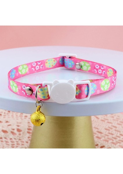 Pembe Tarzı Meyve Baskı Çanlı Kedi Tasmaları Kullanışlı Kedi Yaka Ayrılıkçı Pet Köpek Kolye Boyun Askısı Kediler Aksesuarları (Yurt Dışından)