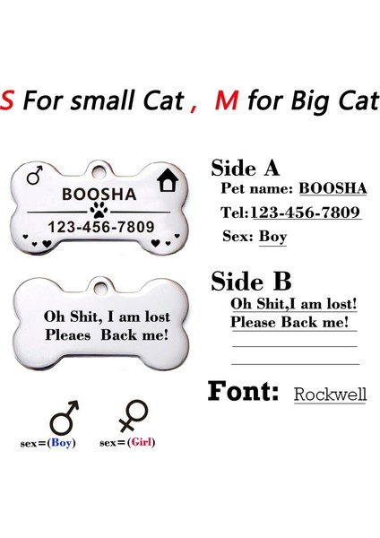 Kalp Altın Stili S Beden Kişiselleştirilmiş Pet Kımlık Etiketi Anahtarlık Kazınmış Pet Kımlık Adı Kedi Yavrusu Için Köpek Yaka Etiketi Kolye Anahtarlık Kemik Pet Aksesuarları (Yurt Dışından) modelleri