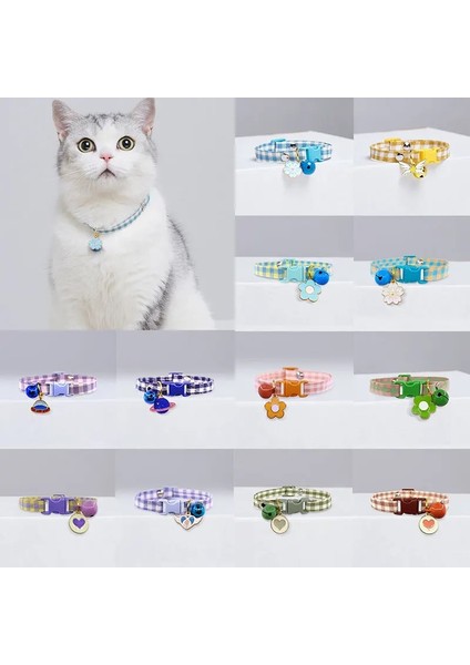 No.5 Tarzı S Beden Sevimli Kedi Tasmaları Ay Yıldız Kolye Ayarlanabilir Köpek Yavrusu Kolye Meyve Desenli Kediler Çanlı Tavşan Yaka (Yurt Dışından)