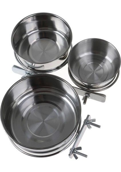 Gri Stil Kuş Besleyici Paslanmaz Çelik Kümes Bardakları Gıda Kase Konteyner Papağan Parakeet Kafesi Asılı Kase Su Gıda Bulaşık Kuş Malzemeleri (Yurt Dışından) fiyatları