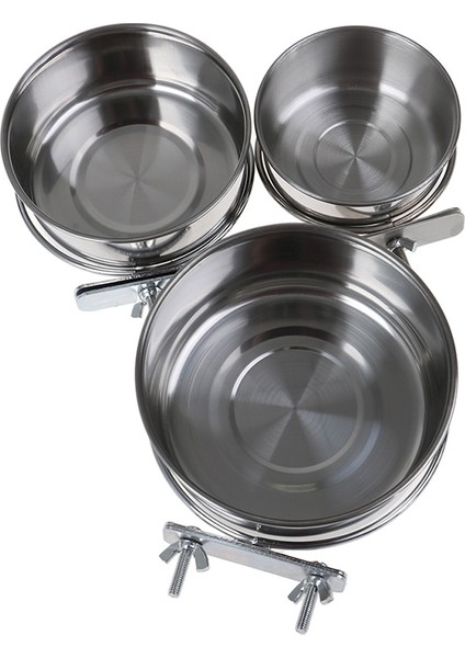 Gri Stil Kuş Besleyici Paslanmaz Çelik Kümes Bardakları Gıda Kase Konteyner Papağan Parakeet Kafesi Asılı Kase Su Gıda Bulaşık Kuş Malzemeleri (Yurt Dışından) indirimleri