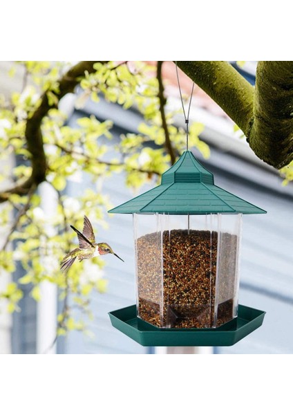 Siyah Stil Asılı Kuş Besleyici Çatı ile Asılı Kuş Besleyici Gıda Dağıtıcı Bahçe Yard Dekorasyon Açık Besleme Aracı Pet Kuş Malzemeleri (Yurt Dışından) modelleri