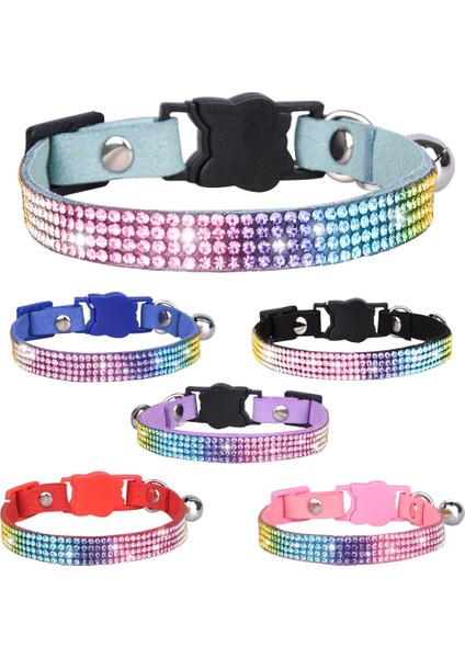 Renkli-Mor Tarzı 1.0X32CM Parlak Taklidi Pet Yaka Süper Ince Yumuşak Konfor Kitty Dekorasyon Kedi Yaka Asılı Çan Emniyet Tokası Köpek Tasması Aksesuarları (Yurt Dışından) modelleri