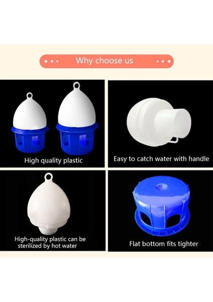 4l Tarzı （1 Paket）otomatik Kuş Sulama Saplı Taşınabilir Güvercin Su Besleyici Dayanıklı Plastik Güvercin Tiryakisi 4l 6l 8l 10L Evcil Hayvan Malzemeleri (Yurt Dışından)
