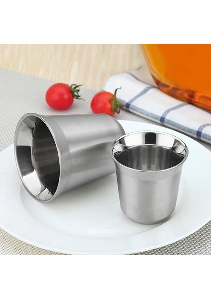 Katlanır Fincan Tarzı S Beden Nespresso Bardakları Pixie Espresso Çift Katmanlı Paslanmaz Çelik Termo Kapsül Kupa Soğuk Su Bira Kupa Çift Kahve Süt Çay Bardağı (Yurt Dışından) fırsatları