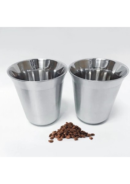 Katlanır Fincan Tarzı S Beden Nespresso Bardakları Pixie Espresso Çift Katmanlı Paslanmaz Çelik Termo Kapsül Kupa Soğuk Su Bira Kupa Çift Kahve Süt Çay Bardağı (Yurt Dışından) indirimleri