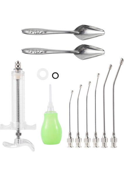 10ML Set Stili 10MLMLML Kuş Elle Besleme Şırınga Kiti Witurved Tüpler Papağan Güvercin Yavru Kuş Metal Besleme Kaşığı ve Rehidratör (Yurt Dışından)