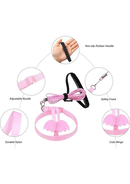 F Stili Xl Beden Düz Renk Ayarlanabilir Kuş Koşum Tasma Sevimli Açık Uçan Eğitim Ipi Pet Papağan Aviator Harne Kuş Malzemeleri Için (Yurt Dışından) indirimleri