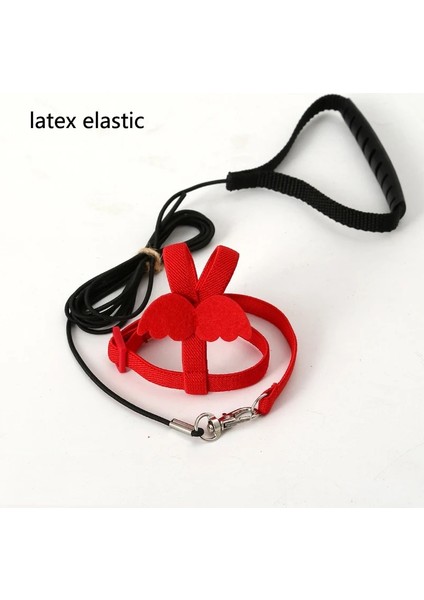 Kırmızı Lateks Elastik Stil 3-S Pet Kuş Koşum Ayarlanabilir Papağan Koşum Tasma Seti Anti-Bite Açık Eğitim Uçan Halat Muhabbet Kuşu Cennet Papağanı (Yurt Dışından)