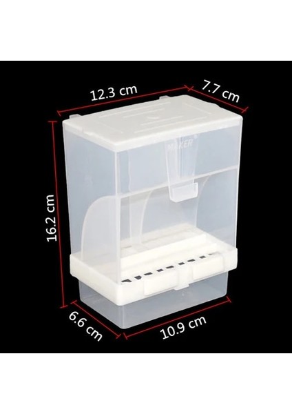 L Tarzı Plastik Otomatik Papağan Besleyici Kuş Besleme Kutusu Kuş Kafesi Aksesuarları Önleme Sıçrama Güvercin Malzemeleri Besleyici 1 Adet (Yurt Dışından)