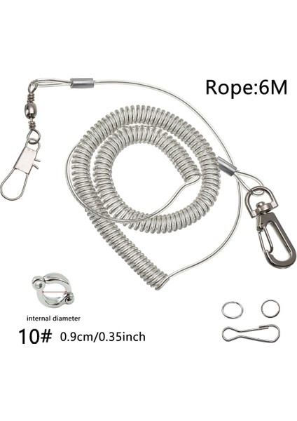 Ayak Halkası NO10- 6m Stili Papağan Açık Hava Uçuş Eğitim Halatı Ayak Halkalı Set Esnek Kuş Zinciri Anti Bite Plastik Tel Halat Evcil Hayvan Ürünleri (Yurt Dışından)