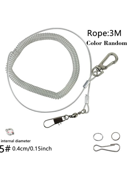 Ayak Halkası No5 - 3m Tarzı Alaşım Bacak Halkası Esnek Kuş Zinciri Kemer Anti Bite Plastik Tel Halat Papağan Kuş Açık Uçuş Eğitim Halatı Amerika Papağanı Starling (Yurt Dışından)