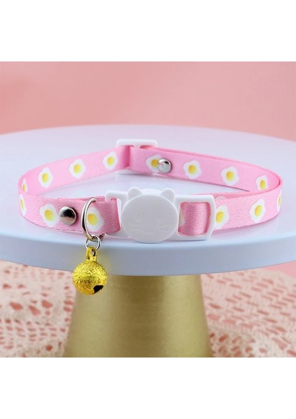 Yumurta Tarzı Meyve Baskı Çanlı Kedi Tasmaları Kullanışlı Kedi Yaka Ayrılıkçı Pet Köpek Kolye Boyun Askısı Kediler Aksesuarları (Yurt Dışından)