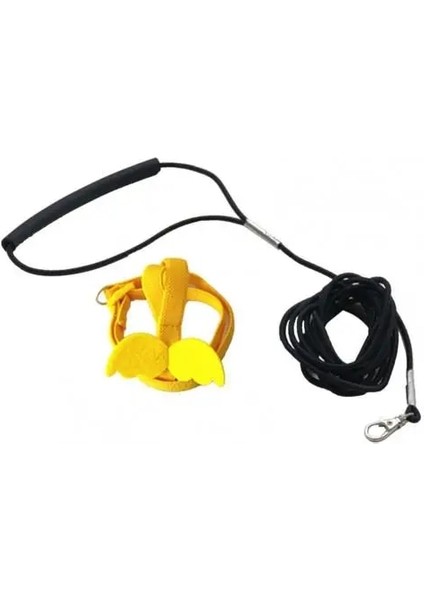 Sarı Stil M Beden Uzun Kablo Kuş Koşum Tasma Anti-Bite Eğitim Halatı Dekoratif Hafif Parakeet Papağan Yelek Kuş Için Halat (Yurt Dışından)