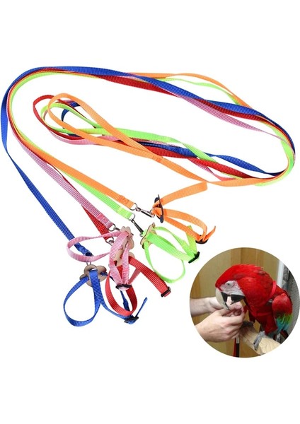 Pembe Tarzı Pet Papağan Kuş Koşum Tasma Uçan Halat Sapanlar Açık Eğitim Çekiş Halatı Muhabbet Kuşu Cennet Papağanı Papağan Kuşlar Malzemeleri (Yurt Dışından) fırsatları