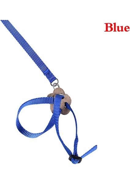Mavi Stil Papağan Kuş Tasma Açık Ayarlanabilir Koşum Eğitim Halatı Anti Bite Uçan Bant Papağan Yaka Koşum Ayarlanabilir Hamster (Yurt Dışından)
