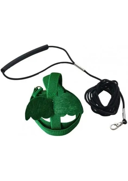 Yeşil Stil Xs Beden Uzun Kablo Kuş Koşum Tasma Anti-Bite Eğitim Halatı Dekoratif Hafif Parakeet Papağan Yelek Kuş Için Halat (Yurt Dışından)