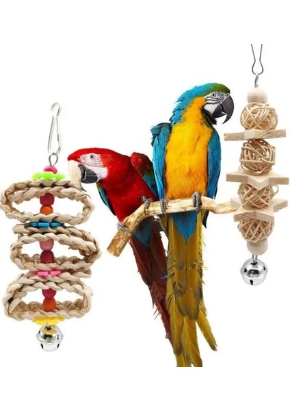 3 Adet Typeh Tarzı Adet Kuş Çiğneme Oyuncak Komik Pamuk Halat Papağan Oyuncak Isırmaya Dayanıklı Cockatiels Parakeet Eğitim Oyuncak Kuş Aksesuarları Kafes (Yurt Dışından) fırsatları