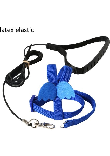 Donanma-Lateks Elastik Stil M Beden Anti-Bite Uçan Eğitim Halat Papağan Kuş Pet Tasma Kitleri Muhabbet Kuşu Cennet Papağanı Papağanı Küçük Kuşlar Için Ultralight Koşum Tasma (Yurt Dışından)