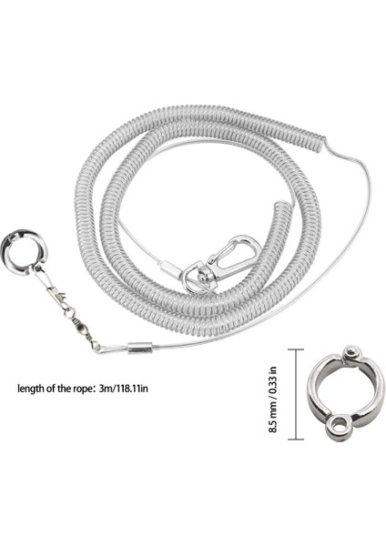 8,5 mm Stili 3m Papağan Kuş Uçan Eğitim Tasması Ultra-Hafif Esnek Halat Bacak Halkası Koşumlu Anti-Bite Outdoor Amerika Papağanı Papağanı Starling (Yurt Dışından)