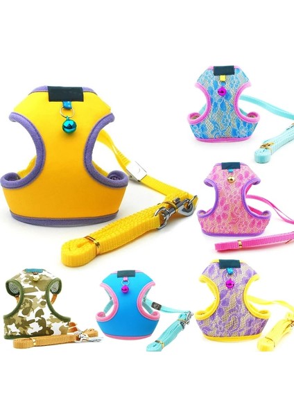 2pembe Mavi Tarzı Xl Beden Örgü Köpek Kedi Koşum Yelek Yansıtıcı Köpek Koşum ve Chihuahua Pug Için Tasma Seti Küçük Orta Yürüyüş Kurşun Tasma (Yurt Dışından) modelleri