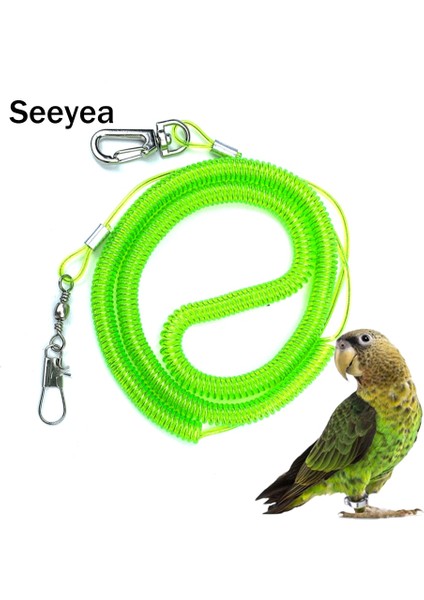 3m Tarzı Papağan Uçan Halat Kuş Ayak Halkası Seti Uçuş Eğitim Halatı Esnek Kuş Zinciri Anti Bite Plastik Tel Halat Amerika Papağanı Pet Malzemeleri (Yurt Dışından) modelleri