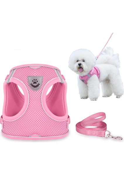 Gül Kırmızı Stili L Beden Küçük Köpek Yavrusu Koşum Fransız Bulldog Chihuahua Pug Naylon Örgü Kedi Koşum ve Tasma Nefes Yavru Kediler Koşum (Yurt Dışından) fiyatları