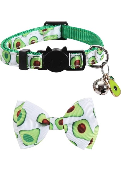 Fotoğraf Stili Olarak 1.0X28CM Kitty Için Sevimli Papyon ve Çan ile Ayrılıkçı Kedi Yaka Koparma Ayarlanabilir Güvenlik Meyve Desenleri Pet Küçük Köpekler Için Yavru Kedi Tasmaları (Yurt Dışından) modelleri