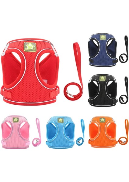 Mavi Stil Xl Beden Yansıtıcı Pet Kedi Koşum Yelek Tasma Seti Nefes Örgü Köpek Koşum Köpekler Kediler Malzemeleri Için Ayarlanabilir Kurşun Tasmalar (Yurt Dışından) modelleri