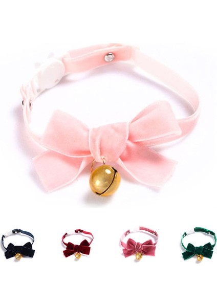 Çan Tarzı ile Yeşil Kadife Fiyonk Ayarlanabilir Kedi Yaka Çan Emniyet Yaka ile Yavru Kedi Yaka Claolor Koleksiyonu ile Kedi Için Pet Köpek Küçük Köpek (Yurt Dışından) fırsatları