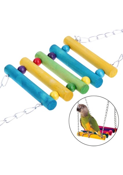 Shanhua Shop Bir Stil Pet Standı Eğitim Aksesuarları Kuşlar Salıncak Oyuncaklar Kafes Asılı Örgülü Çiğneme Halatı Papağan Parakeet Tünemişler Asılı Oyuncak (Yurt Dışından)