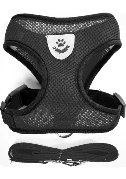 Siyah Stil M Beden Küçük Köpek Yavrusu Koşum Fransız Bulldog Chihuahua Pug Naylon Örgü Kedi Koşum ve Tasma Nefes Yavru Kediler Koşum (Yurt Dışından)