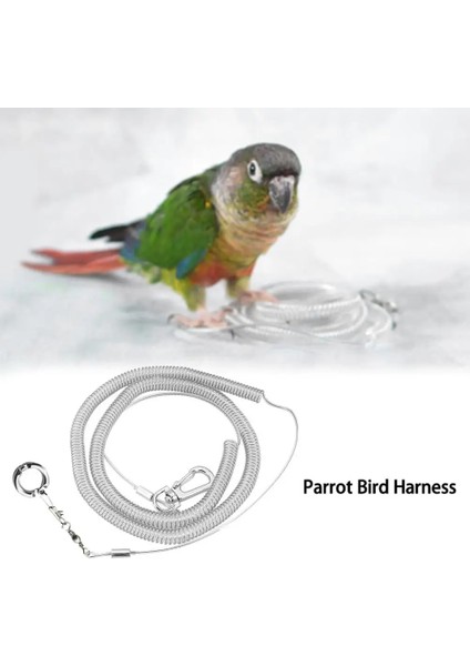 4.5mm Tarzı Esnek Kuş Tasma Papağan Plastik Kuş Koşum Için Ultra Hafif Halat Tasma Anti-Bite Uçan Eğitim Araçları Amerika Papağanı Papağanı (Yurt Dışından) modelleri
