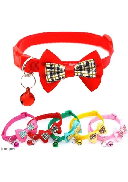 PET2337RD1 Stili Et Supplieat Köpek Papyonlar Şeker Renk Ayarlanabilir Papyon Çan Ilmek Satış Yaka Kravat Yavru Yavru Köpek Kedi Pet (Yurt Dışından)