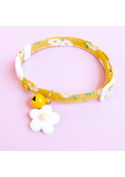 No.4 Tarzı 16-32CM Sevimli Kedi Yaka Çiçek Kiraz Kolye Ayarlanabilir Köpek ile Çift Katmanlı Kumaş Kolye Yavru Kedi Için Şeker Renk Desen Çanları (Yurt Dışından)