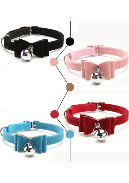 Mavi Stil 4colors Pet Köpek Kedi Yaka Pet Yaka Ayarlanabilir Ilmek Yaka Çan ile Yumuşak Pu Yavru Papyon Sevimli Kravat Kwaii Pet Kaynağı (Yurt Dışından) fırsatları