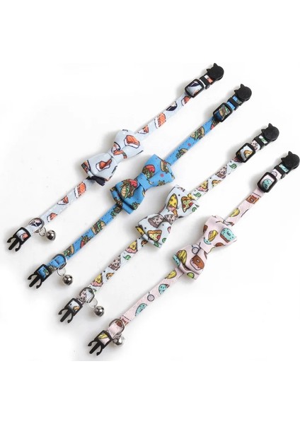 Siyah Stil 1.0X28CM Papyon Kedi Tasmaları Çan ile Ayrılabilir Ayarlanabilir Sevimli Donut Desenleri Kitty Tasmaları Kedi Yavrusu Için Emniyet Tokası Yavru Kedi Yaka (Yurt Dışından) fırsatları