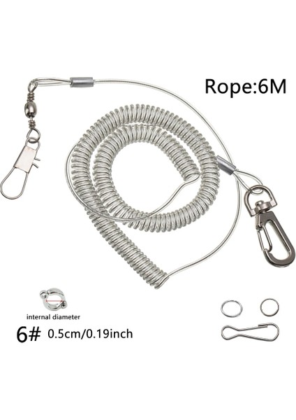 Ayak Halkası No6- 6m Stili Papağan Açık Hava Uçuş Eğitim Halatı Ayak Halkalı Set Esnek Kuş Zinciri Anti Bite Plastik Tel Halat Evcil Hayvan Ürünleri (Yurt Dışından)