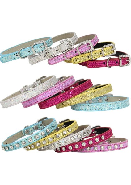 Saf Renk-Skyblue Stili 2.0X42CM Yaratıcı Kedi Yaka Flaş Kolye Rhinestone Dekorasyon Aksesuarları Ayarlanabilir Boyut 5 Renk Pet Yaka (Yurt Dışından) indirimleri