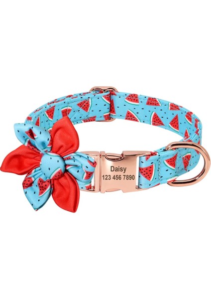 Karpuz Tarzı 26-40CM Güzel Meyve Kedi Yaka Kişiselleştirilmiş Köpek Kediler Naylon Yaka Anti-Kayıp Naylon Köpek Yaka Çiçek Ücretsiz Oyulmuş Kimlik Tokası (Yurt Dışından)